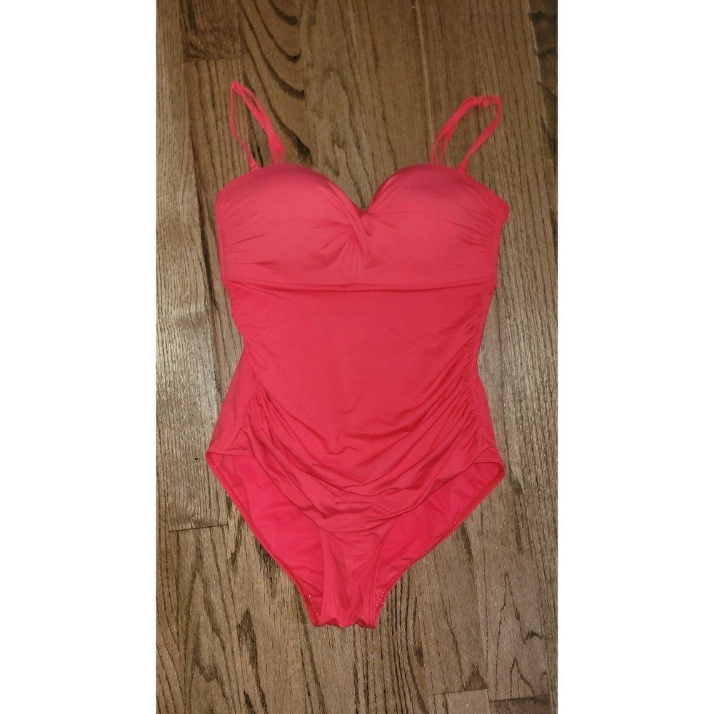 MOONTIDE Slimmimg Twist Conturing One Piece Swimsuit Women's Size Large 12